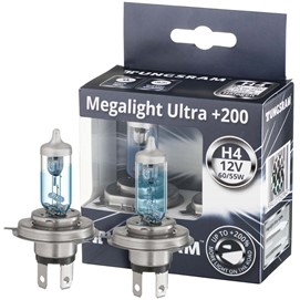 Żarówki H4 TUNGSRAM Megalight Ultra +200% 12V 60/55W