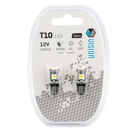 Żarówki LED VISION W5W T10 12V 5xSMD (canbus)