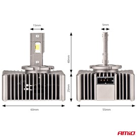 Żarówki LED D5S AMiO XD 70W (CANBUS, 6500K, łatwy montaż Plug & Play)