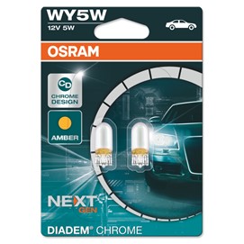 Żarówki WY5W OSRAM Diadem Chrome T10 12V 5W (chromowane, pomarańczowe)