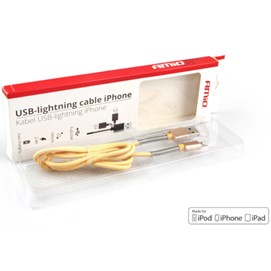 Kabel do ładowania i synchronizacji AMIO USB / Lightning 2.4A 100 cm