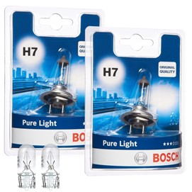 Żarówki H7 BOSCH Pure Light 12V 55W + żarówki W5W