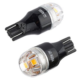 Żarówki LED WY16W T15 12/24V 5x 2835 SMD Lumileds, nonpolar, CANBUS, pomarańczowa, 2 szt.