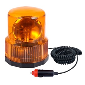 Lampa ostrzegawcza obrotowa 12V magnetyczna (pomarańczowa)