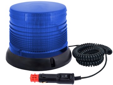 Lampa ostrzegawcza 60x SMD LED 12/24V magnetyczna, niebieska