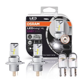 Żarówki LED H4 / H19 OSRAM LEDriving HL EASY 12V 18/19W (6500K) + żarówki LED W5W