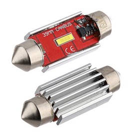 Żarówki LED C5W / C10W 39mm 12/24V 1x 1860 SMD LED, nonpolar, CANBUS, biała, 2 szt.