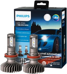 Żarówki LED PHILIPS X-tremeUltinon +250% gen2 H8 / H11 / H16 12V 15W (canbus, 5800K)