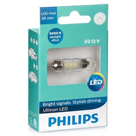 Żarówka LED PHILIPS Ultinon LED C5W / C10W 38mm 12V 0.6W (6000K)