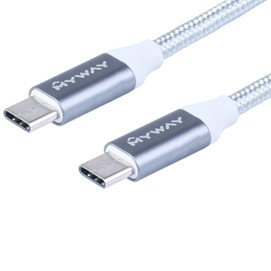Kabel do ładowania i synchronizacji MYWAY oplot z mikrofibry 120cm USB-C - USB-C v3.0