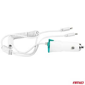 Ładowarka samochodowa AMIO USB + micro USB + iPhone lighting 2.1A, 1A