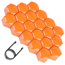 Nakładki, nasadki na śruby pomarańczowe 19mm, 20szt. + kluczyk