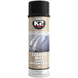 Lakier akrylowy K2 500ml (czarny mat)