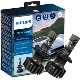 Żarówki LED H4 PHILIPS Ultinon Pro9100 +350% HL 12/24V (5800K)