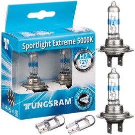 Żarówki H7 TUNGSRAM Sportlight Extreme 12V 55W (5000K) + LED W5W