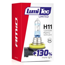 Żarówka H11 AMIO LumiTec Limited +130% 12V 55W (4300K)