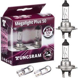 Żarówki H7 TUNGSRAM Megalight Plus +50% 12V 55W + LED W5W