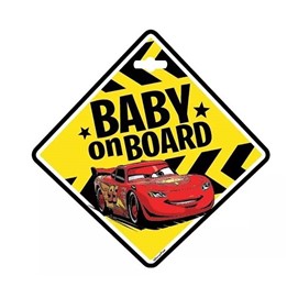 Tabliczka na przyssawkę "Dziecko w samochodzie", Baby On Board, Autka