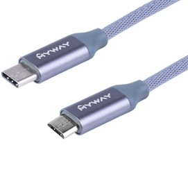 Kabel do ładowania i synchronizacji MYWAY oplot z mikrofibry 120cm USB-C - micro USB