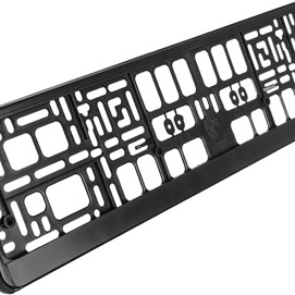 Ramki do tablic rejestracyjnych - samochód (czarne elastyczne, 2 szt. + wkręty mocujące)