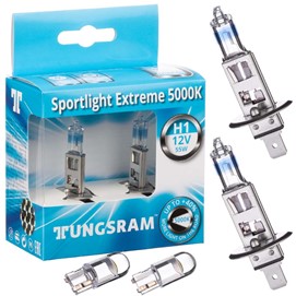 Żarówki H1 TUNGSRAM Sportlight Extreme 12V 55W (5000K) + LED W5W