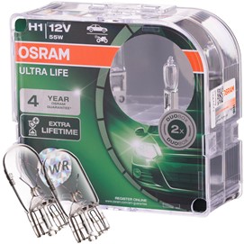 Żarówki H1 OSRAM Ultra Life 12V 55W + żarówki W5W