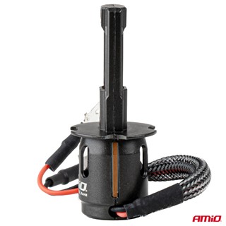 Żarówki LED H3 AMiO F25 PRO BLACK FULL CANBUS 12V 24V 68W (6000K, 7646lm, pełna zgodność z systemami CANBUS)