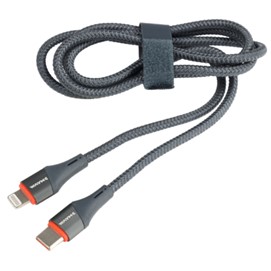 Kabel USB-C > Lightning do ładowania i synchronizacji, 30W, w oplocie z mikrofibry, 100 cm, WAYME