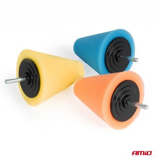 Gąbka polerska do felg, stożek 3szt.