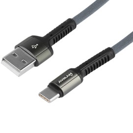 Kabel do ładowania i synchronizacji MYWAY oplot z mikrofibry 200cm USB - USB-C