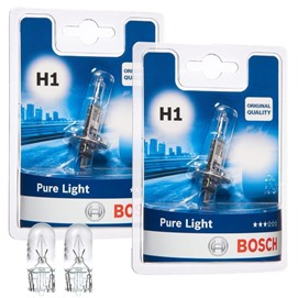 Żarówki H1 BOSCH Pure Light 12V 55W + żarówki W5W