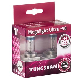 Żarówki H4 TUNGSRAM Megalight Ultra +90% 12V 60/55W