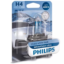 Żarówka H4 PHILIPS WhiteVision ultra 12V 60/55W (4200K)