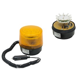 Lampa ostrzegawcza LED 12V (na magnes, pomarańczowa)