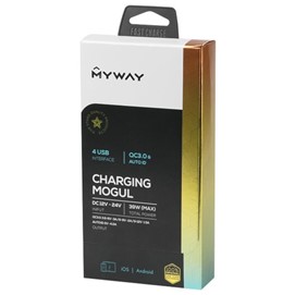 Ładowarka MYWAY 12/24V 4x USB: 1x QC3.0 + 3x AUTO ID 4.2A MAX