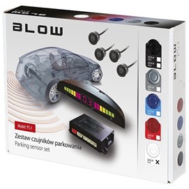 Czujniki parkowania na tył z wyświetlaczem i buzzerem BLOW PS-1 22mm (białe)