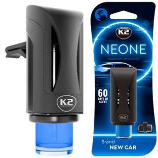 Zestaw zapachów samochodowych K2 Neone (Allright Orange, Brand New Car, Chillin Eucalyptus, Eternal Bloom, Raw Force, Sensual Fruit, Vibey Cotton)