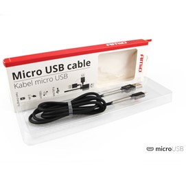 Kabel do ładowania i synchronizacji AMIO USB / microUSB 2.4A 100 cm