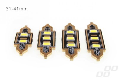 Żarówka LED AMIO C5W C10W 41mm 12V 0.5W 3xSMD 5730 (5600K)