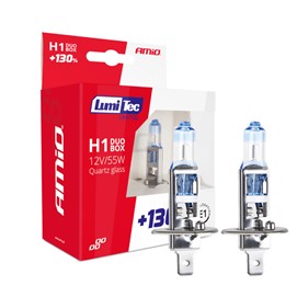 Żarówki H1 AMIO LumiTec Limited +130% 12V 55W (4300K)