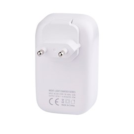 Ładowarka sieciowa MYWAY 4x USB 4.4A z dotykową lampką LED + adaptery - wtyczki do gniazd EU, UK i USA